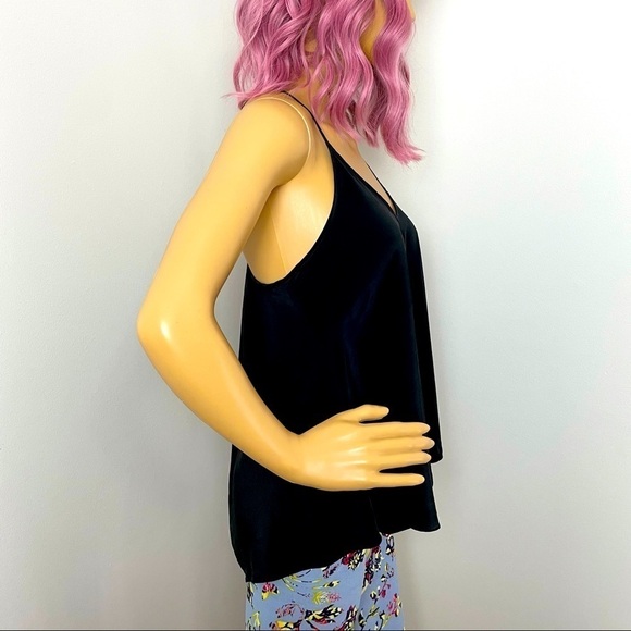 Amanda Uprichard 100% Silk Top Handkerchief Hem – Black, Size Medium - Picture 4 of 10